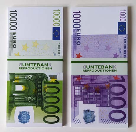 Euros banderoliert 10.000 und 1000